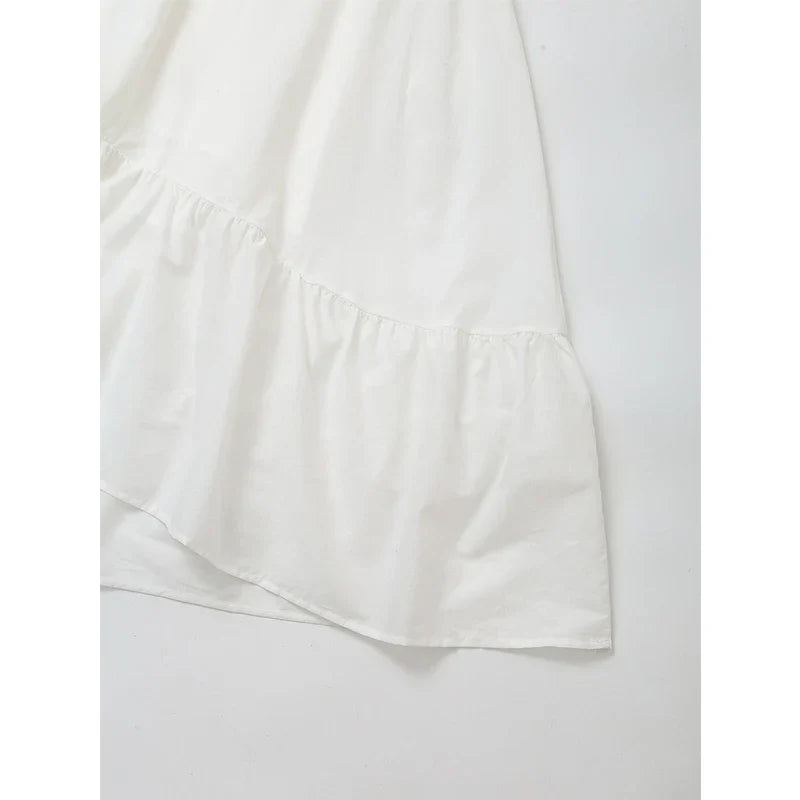 Ruffled Poplin Dress
