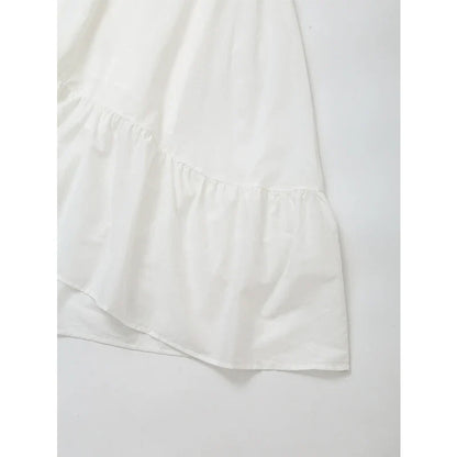 Ruffled Poplin Dress